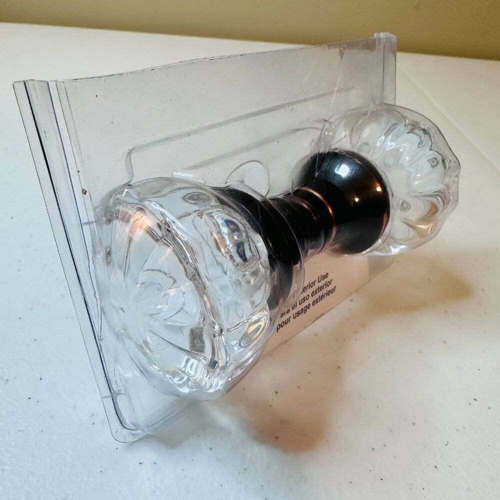 Clear Door Knob Set For Interior Use - Clear Interior Doorknob